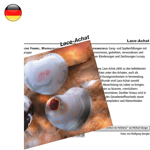 Carte minéralogique Agate (Lace-Agate) (UC de 10 pièces) | Marco Schreier