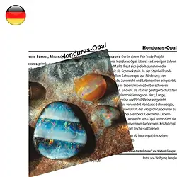 1543102000 Mineralienkarte Opal (Honduras-Opal) (VE mit 10 Stück) | Marco Schreier