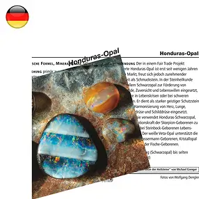 Mineral Card Opal (Honduras Opal) (PU with 10 pieces) | Marco Schreier