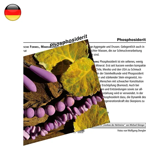 Mineralienkarte Phosphosiderit (VE mit 10 Stück) | Marco Schreier
