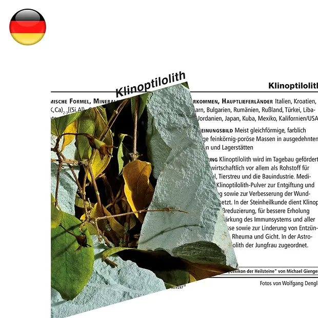 Mineralienkarte Klinoptilolit (VE mit 10 Stück) | Marco Schreier