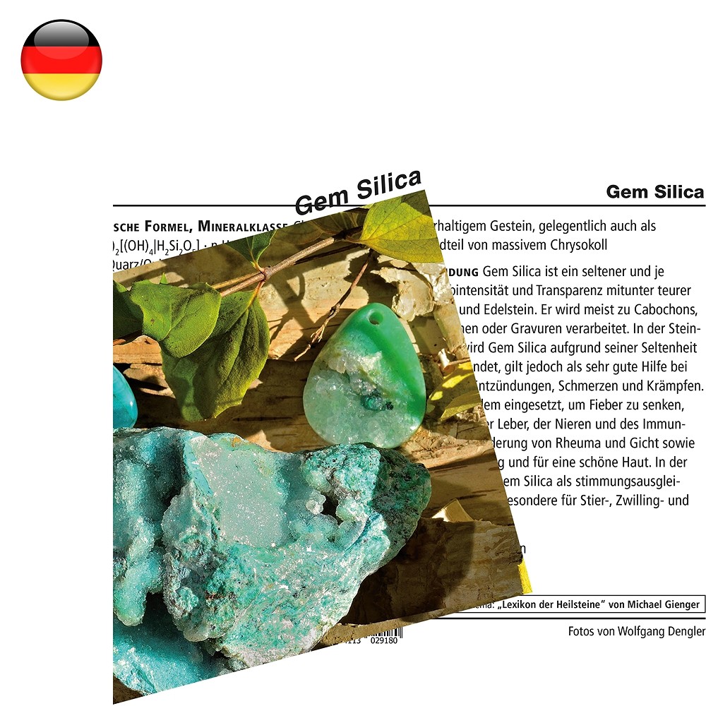 Mineral Card Gem Silica (PU with 10 pieces) | wholesaler gems & healing stones