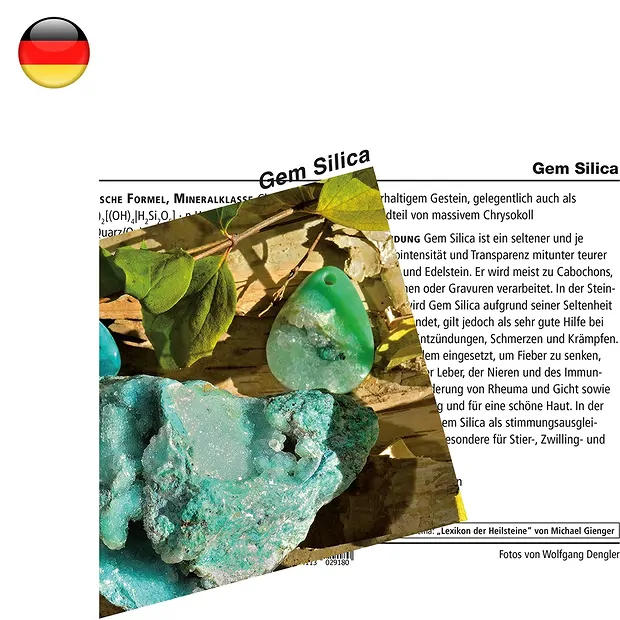 Mineral Card Gem Silica (PU with 10 pieces) | wholesaler gems & healing stones