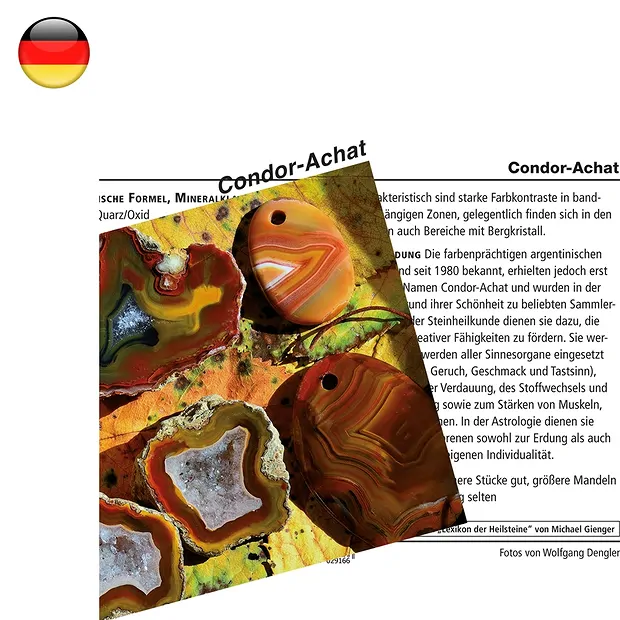 Carta minerale agata (agata condor) (UC con 10 pezzi) | Marco Schreier