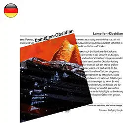 1548602000 Mineralienkarte Obsdian (Lamellenobsidian) (VE mit 10 Stück) | Marco Schreier