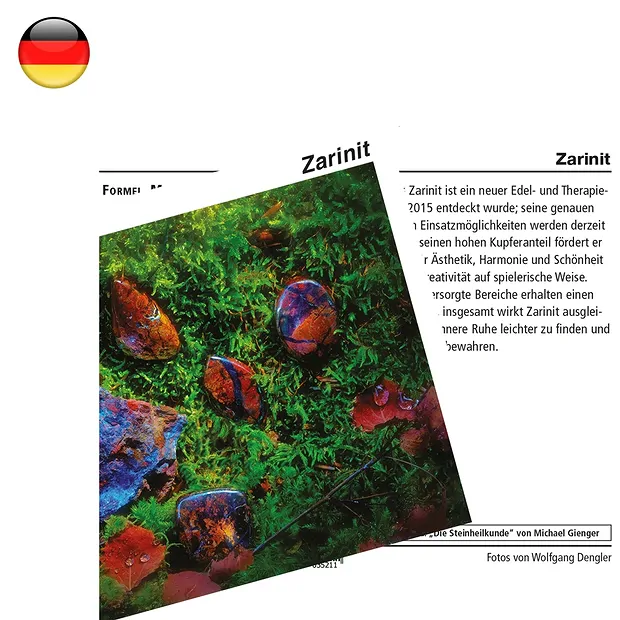 Mineralienkarte Zarinit (VE mit 10 Stück) | GH Edelsteine, Heilsteine & Schmuck