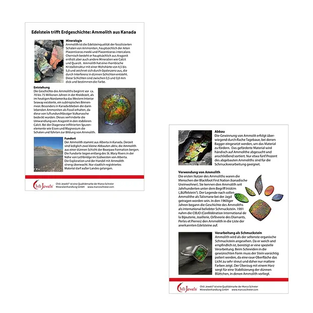 Dealer information Ammolite | Schreier wholesale; gems, healing stones & jewelry