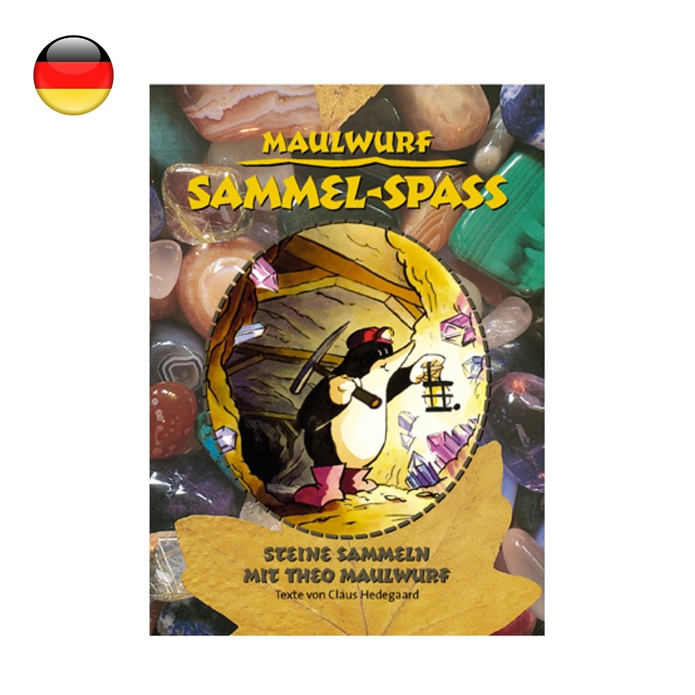 Booklet "Mole collecting fun" GERMAN | wholesaler gems, healing stones & jewelry