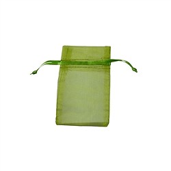 1801102201 Organza-Beutel, 06 x 10cm, oliv (50 St./VE) | Edelsteine, Heilsteine & Schmuck