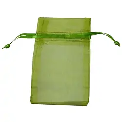1801102203 Organza-Beutel, 14 x 20cm, oliv (50 St./VE) | Edelsteine, Heilsteine & Schmuck