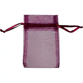 Organza bag, 14 x 20cm, wine red (50 pcs./ PU) | gems, healing stones & jewelry