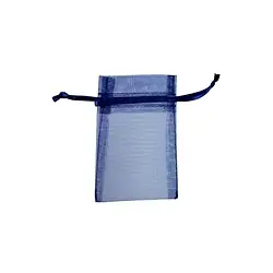 1801102401 Organza bag, 06 x 10cm, dark blue (50 pcs./ PU) | gems, healing stones & jewelry
