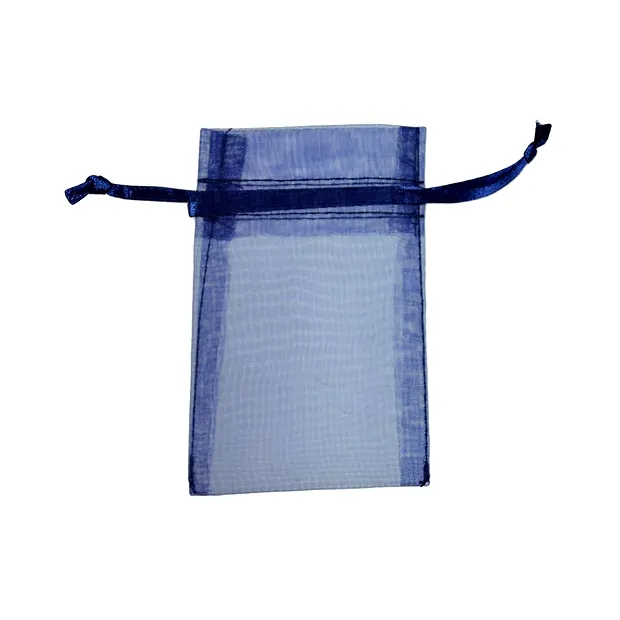 Organza bag, 10 x 14cm, dark blue (50 pcs./ PU) | gems, healing stones & jewelry