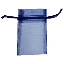 1801102403 Organza bag, 14 x 20cm, dark blue (50 pcs./ PU) | gems, healing stones & jewelry