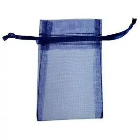Organza bag, 14 x 20cm, dark blue (50 pcs./ PU) | gems, healing stones & jewelry
