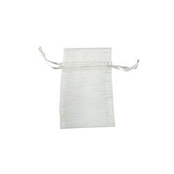 1801102501 Organza-Beutel, 06 x 10cm, silber (50 St./VE) | Edelsteine, Heilsteine & Schmuck