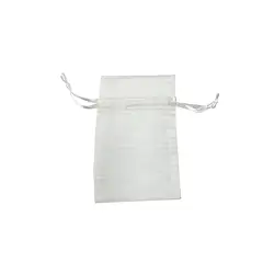 1801102501 Organza bag, 06 x 10cm, silver (50 pcs./ PU) | wholesaler gems & healing stones