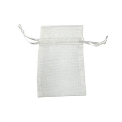 1801102502 Organza-Beutel, 10 x 14cm, silber (50 St./VE) | Edelsteine, Heilsteine & Schmuck