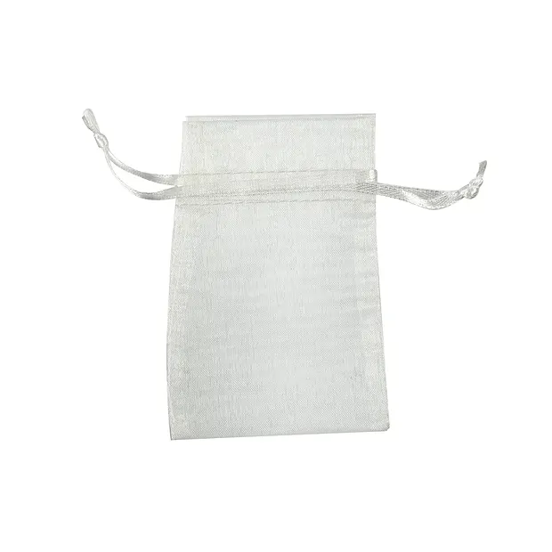 Organza-Beutel, 10 x 14cm, silber (50 St./VE) | Edelsteine, Heilsteine & Schmuck