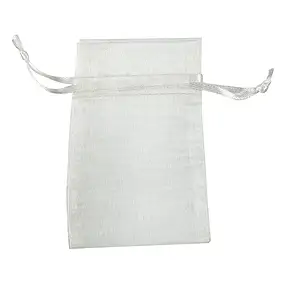Organza-Beutel, 14 x 20cm, silber (50 St./VE) | Edelsteine, Heilsteine & Schmuck