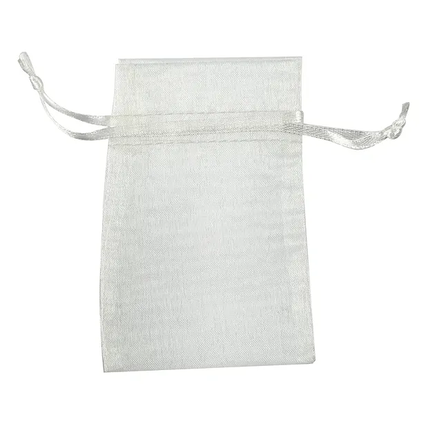 Sachet en organza, 14 x 20cm, argent (50 pcs/UC) | Marco Schreier