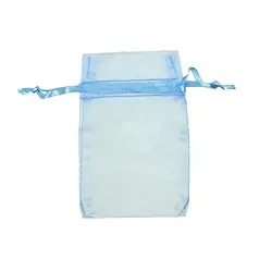 1801102702 Sachet en organza, 10 x 14cm, bleu clair (50 pcs/UC) | Marco Schreier