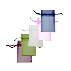 1801102801 Mixed organza bags, 06 x 10cm (50 pcs./ PU) | wholesaler gems & healing stones