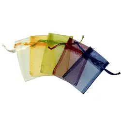 1801102802 Mixed organza bags, 10 x 14cm (50 pcs./ PU) | wholesaler gems & healing stones