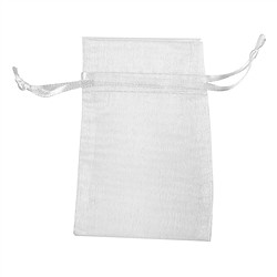 1801103003 Organza-Beutel, 15 x 24cm, weiß (50 St./VE) | Edelsteine, Heilsteine & Schmuck