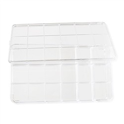 1802021003 Box for small parts, 18 compartments, 29 x 16cm | gems, healing stones &amp; jewelry