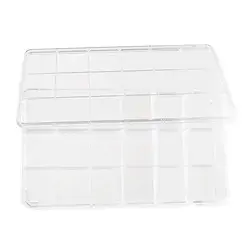 1802021003 Box for small parts, 18 compartments, 29 x 16cm | gems, healing stones & jewelry