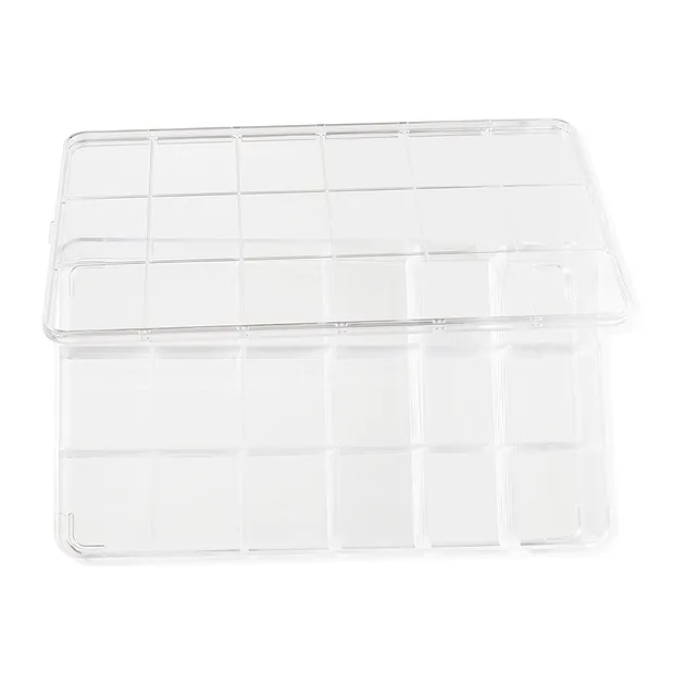 Box for small parts, 18 compartments, 29 x 16cm | gems, healing stones & jewelry