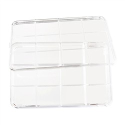 1802021004 Box for small parts, 12 compartments, 23 x 15cm | gems, healing stones &amp; jewelry