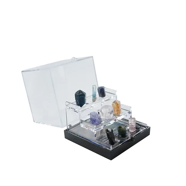 Acryldose mit 3 Ebenen, 5,1cm | Großhändler Edelsteine, Heilsteine & Schmuck