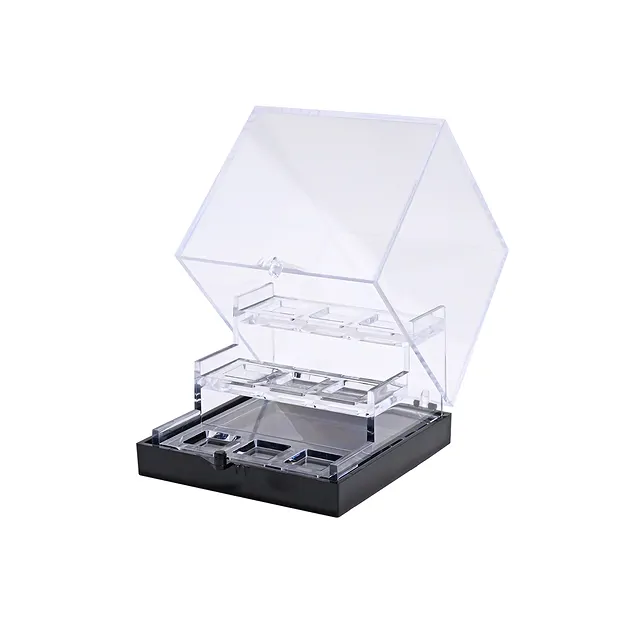 3-tier acrylic container, 6.8 cm | wholesaler gems, healing stones & jewelry