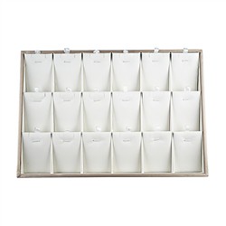 1814000001 Vassoio per gioielli, 18 scomparti, bianco | grossista gemme e pietre curative