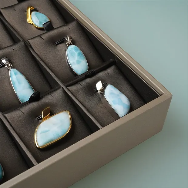 Jewelry tray, 24 compartments, brown | wholesaler gems, healing stones & jewelry
