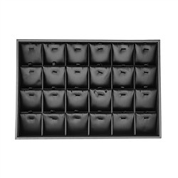 1814000003 Vassoio per gioielli, 24 scomparti, nero | grossista gemme e pietre curative