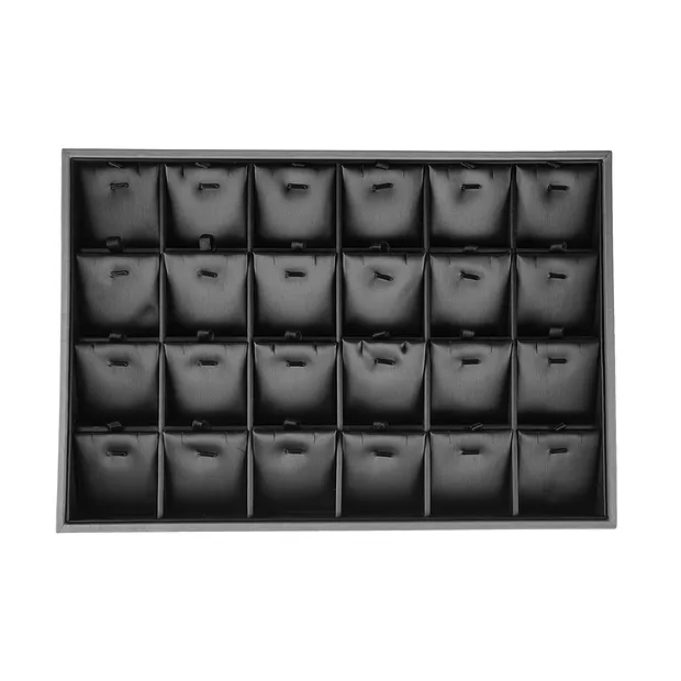 Plateau à bijoux, 24 compartiments, noir | Marco Schreier