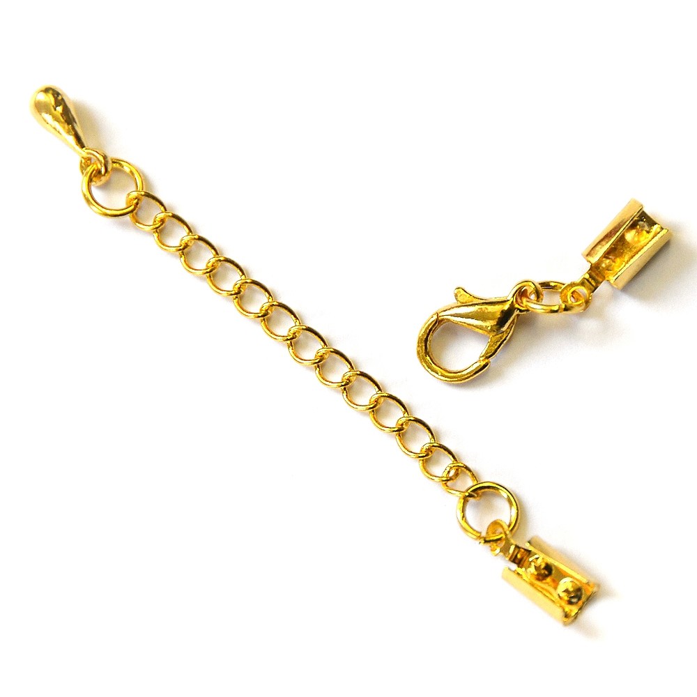 Complete clasp, gold-plated metal (10 pcs./ PU) | gems, healing stones & jewelry