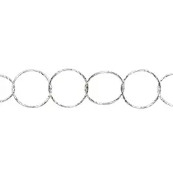 1905106121 Cadena de un metro, eslabones redondos de corte brillante, plata, 12mm (1m/VE) | Marco Schreier