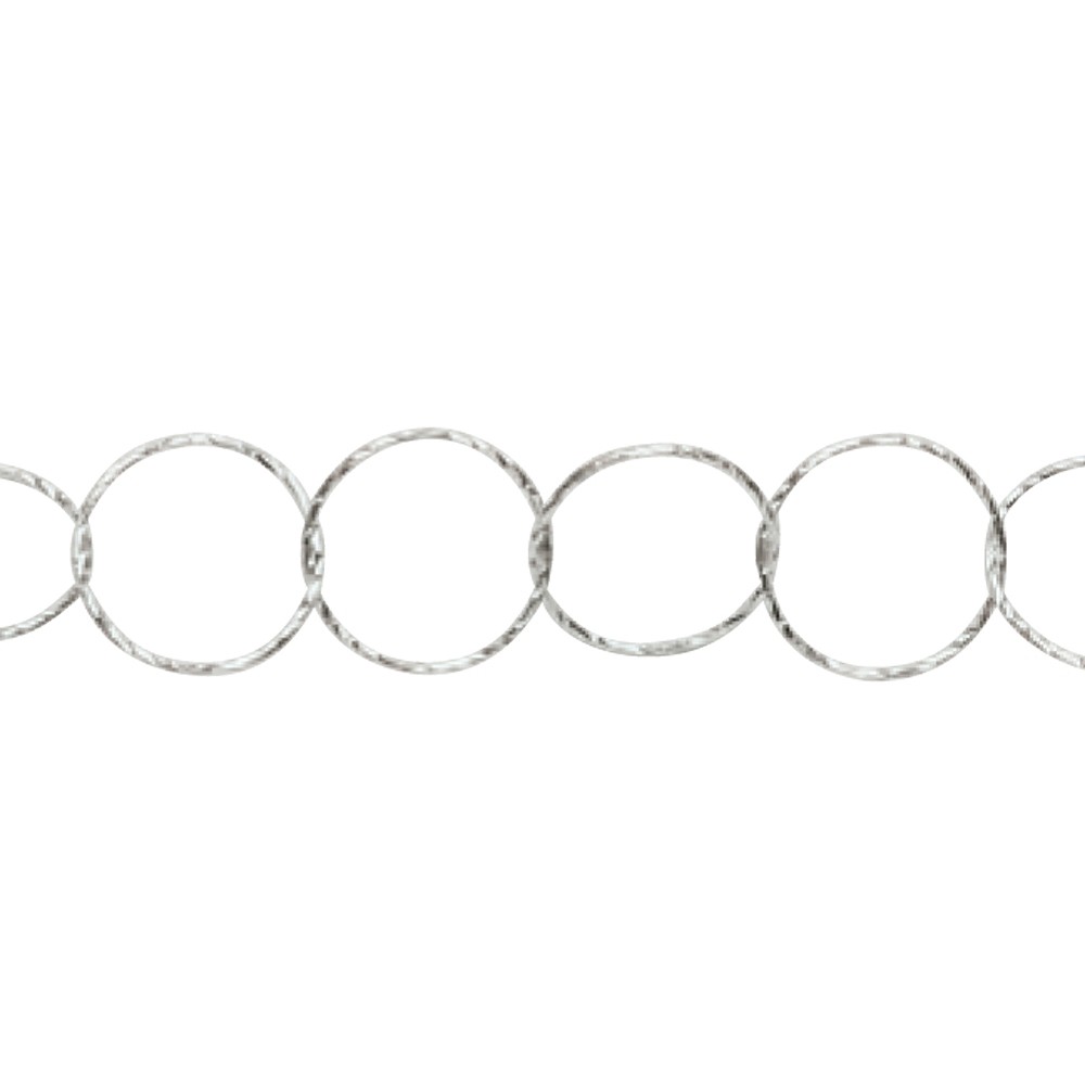 Cadena de un metro, eslabones redondos de corte brillante, plata, 12mm (1m/VE) | Marco Schreier