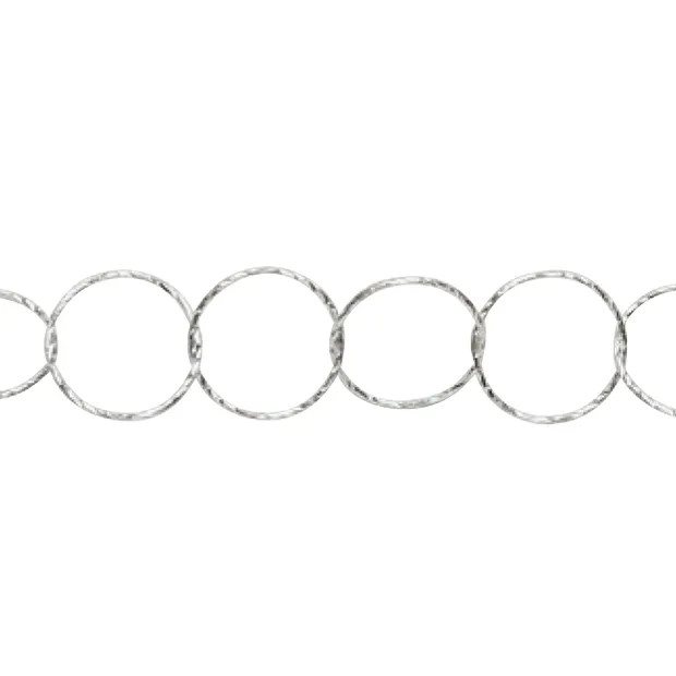 Meter chain, shiny cut round links, silver, 12mm (1m/ PU) | Marco Schreier