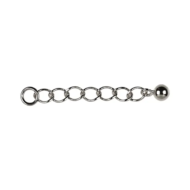 Extension chain 30mm x 3mm, silver (6 pcs./ PU) | gems, healing stones & jewelry