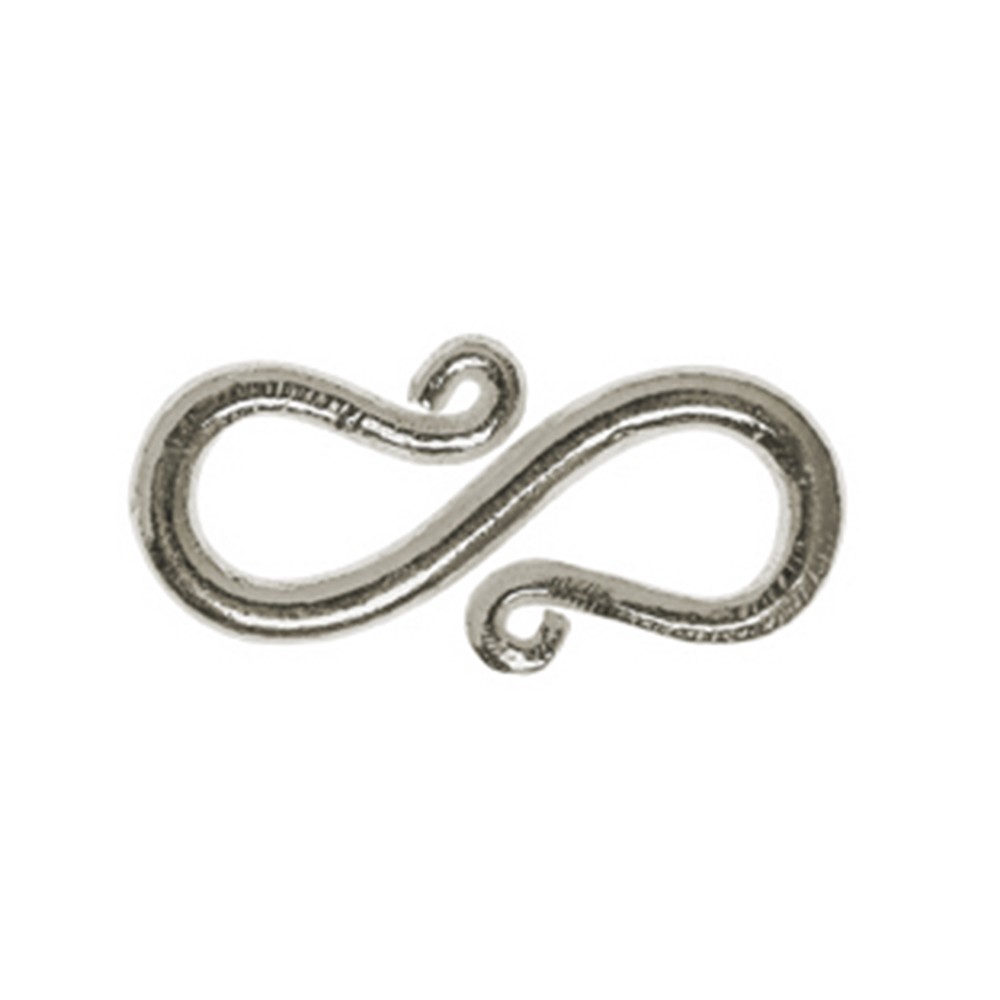 Haken geschwungen 25mm, Silber (1 St./VE) | GH Edelsteine, Heilsteine & Schmuck