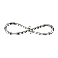 1905202401 S-Haken geschwungen 40mm, Silber (2 St./VE) | Edelsteine, Heilsteine & Schmuck