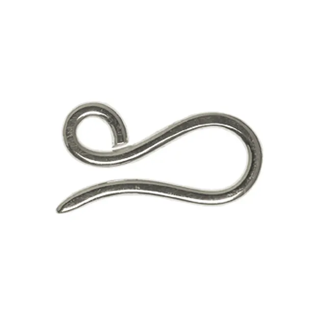 Haken mit Öse 18mm, Silber (3 St./VE) | Edelsteine, Heilsteine & Schmuck-Handel