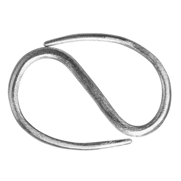 S-Haken Design 30mm, Silber matt (2 St./VE) | Edelsteine, Heilsteine & Schmuck