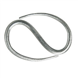 1905204401 S-hook design 40mm, silver (1 pc./ PU) | Schreier gems, healing stones & jewelry