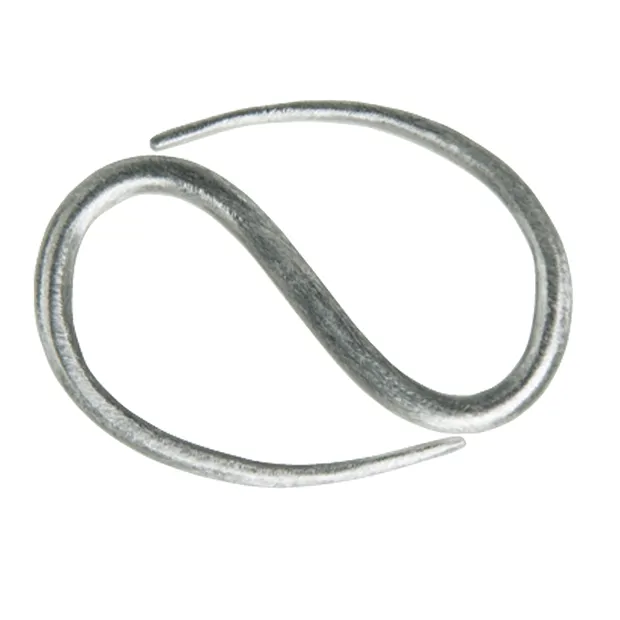 Gancio a S 40 mm, argento (1 pz./ UC) | grossista gemme e pietre curative